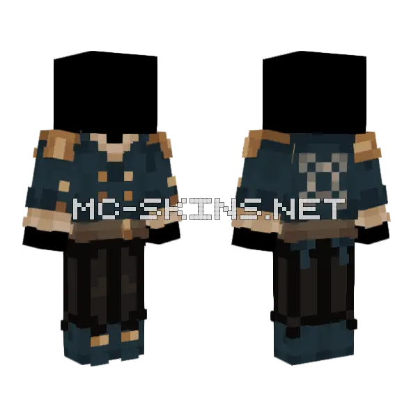Kosfit Blue Tunic Minecraft skin, front and back