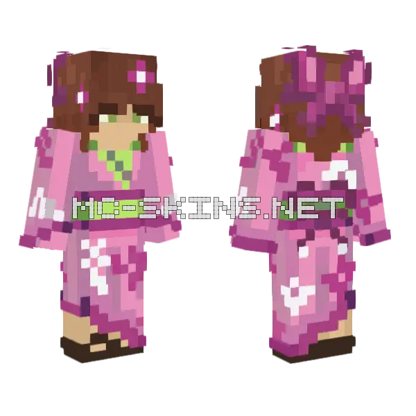 Koto Minecraft skin, front and back