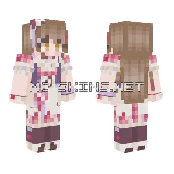Kotori Minami Welcome To Kotori S Dressing Room Minecraft skin, front and back