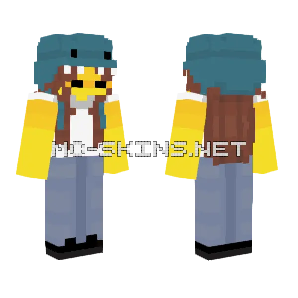 Kraken Kid Minecraft skin, front and back