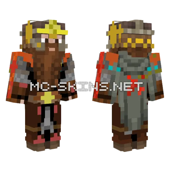 Krasnolud Dwarf Skin Minecraft skin, front and back