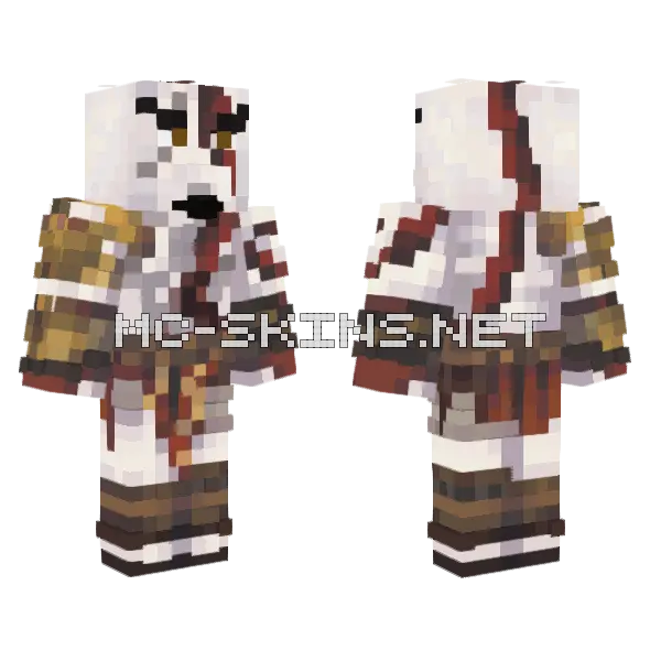 Kratos Skin Minecraft skin, front and back