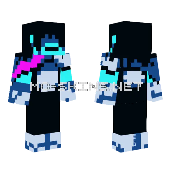 Kris Deltarune Minecraft skin, front and back