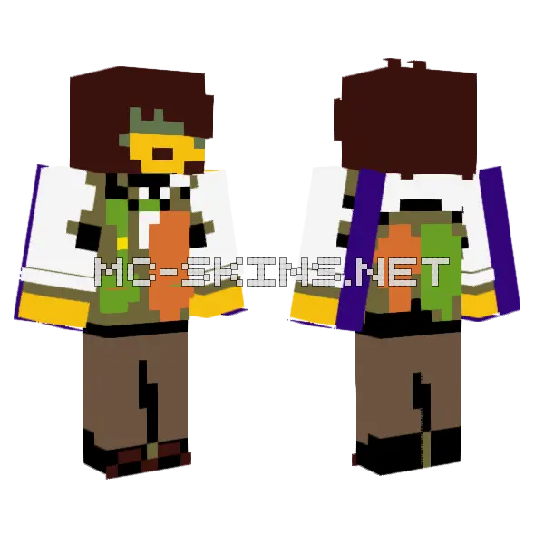 Kris in Flowery Outfit Minecraft skin, front and back