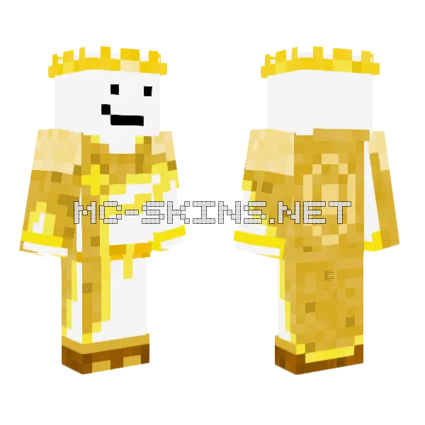 Krisdacapy Emperor Minecraft skin, front and back
