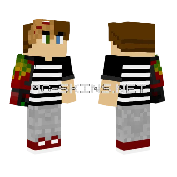 Krsalt Boy Minecraft skin, front and back