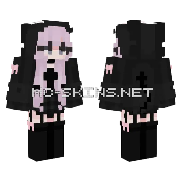Kuromi Bunny Girl, front and back