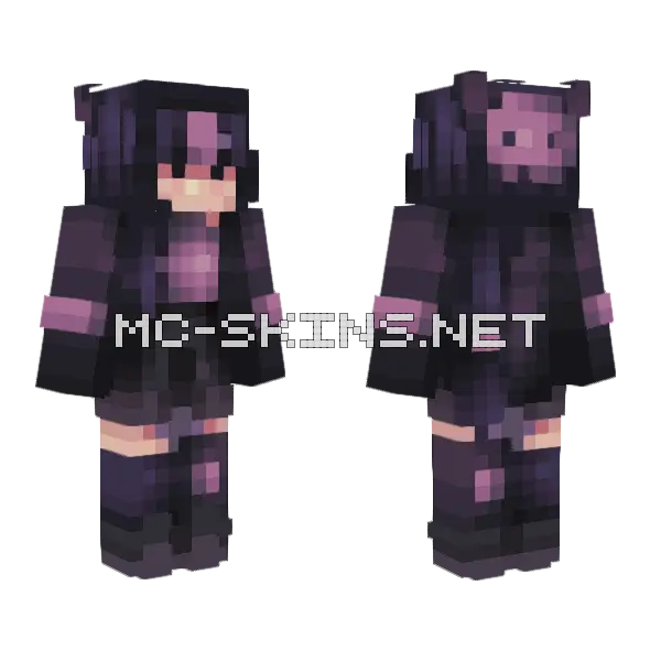 Kuromi CE Minecraft skin, front and back
