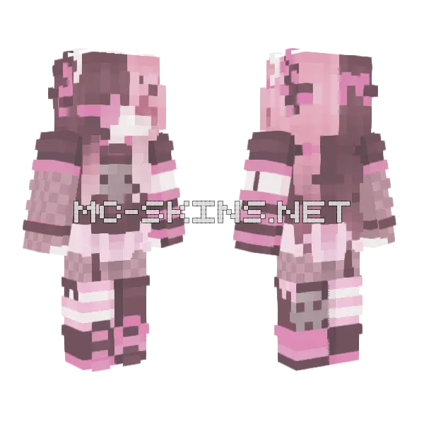 Kuromi Skin Minecraft skin, front and back