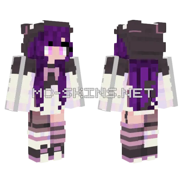 Kuromi Stela Minecraft skin, front and back