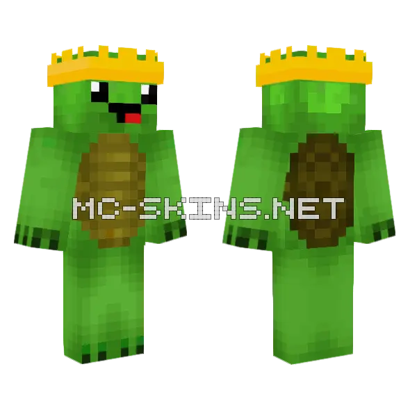 Kurra Green Monster Minecraft skin, front and back