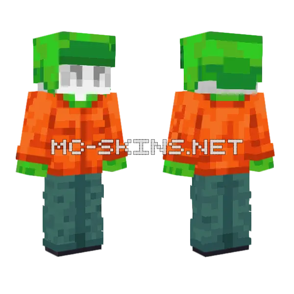 Kylecoquitaactu Green Monster Minecraft skin, front and back