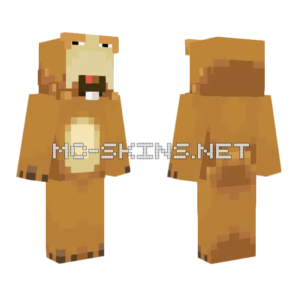Kyr Bidoof Minecraft skin, front and back
