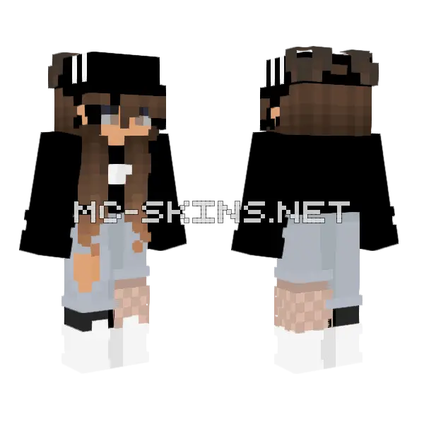 Kyra Minecraft skin, front and back