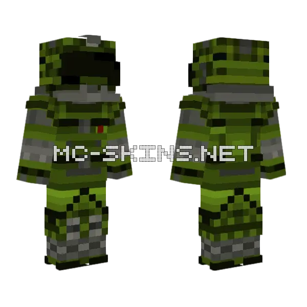 L Corp Pilot Minecraft skin, front and back