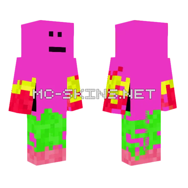 Labubu Minecraft skin, front and back