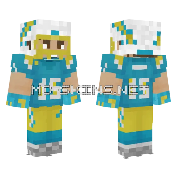 Ladd McConkey Football Skin Minecraft skin, front and back