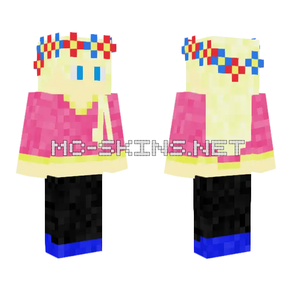 Lady Flower Minecraft skin, front and back