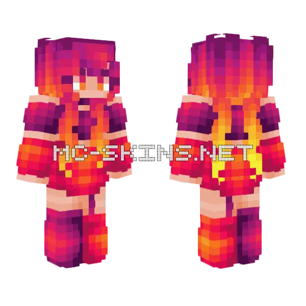 Lady Of Sunsets Minecraft skin, front and back