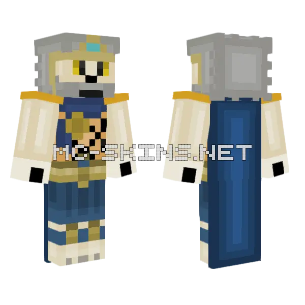 Lagravis Blue Outfit Minecraft skin, front and back