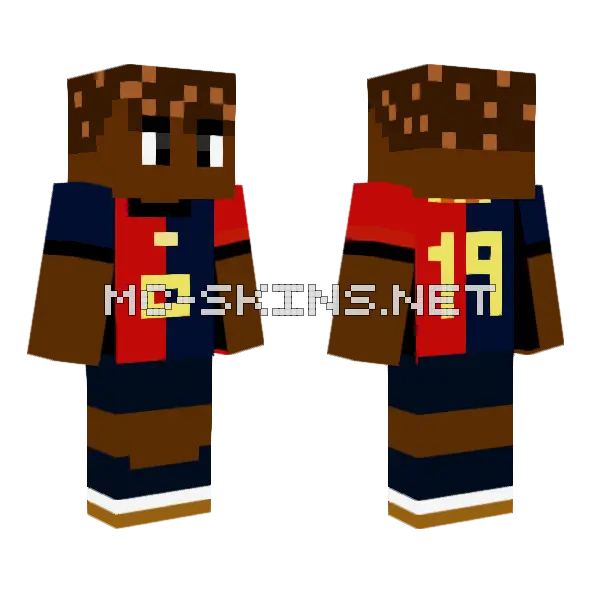 Lamine Yamal Minecraft skin, front and back