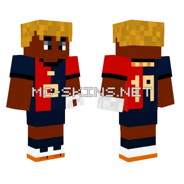 Lamine Yamal Minecraft skin, front and back