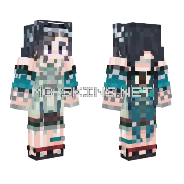 Lan Yan Fixed Version Minecraft skin, front and back