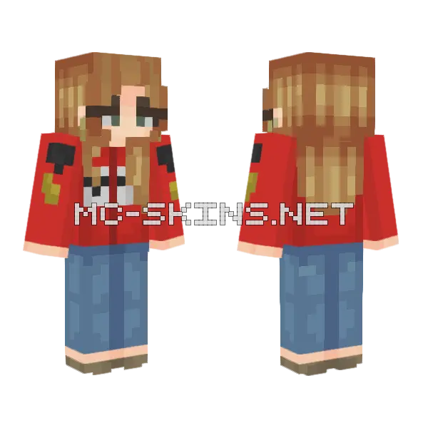 Lana Del Rey Ferrari Jacket Minecraft skin, front and back