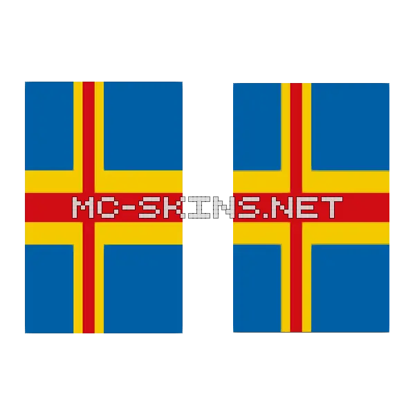 Åland Islands Flag cape, outside and lining