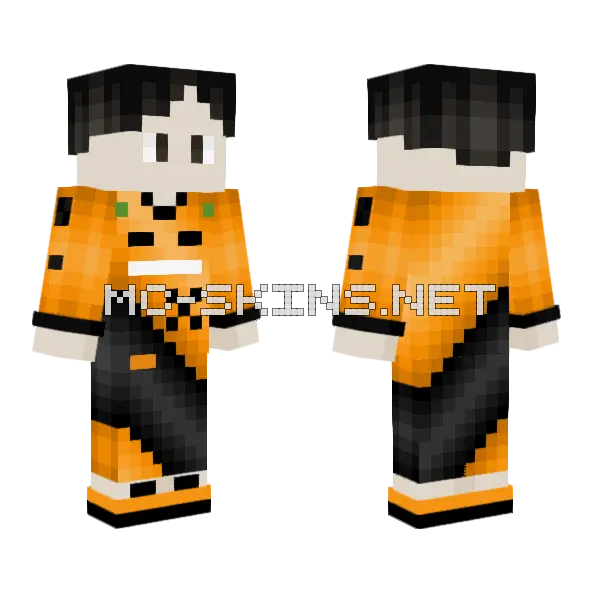 Lando Norris Minecraft skin, front and back