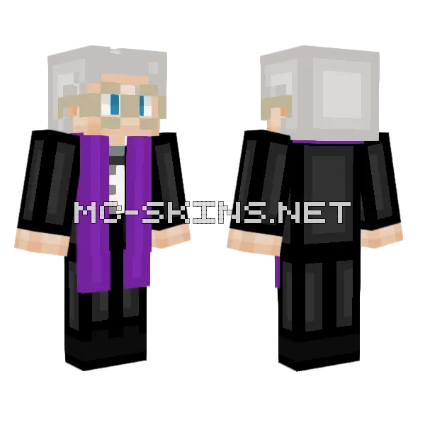 Lankester Merrin Minecraft skin, front and back