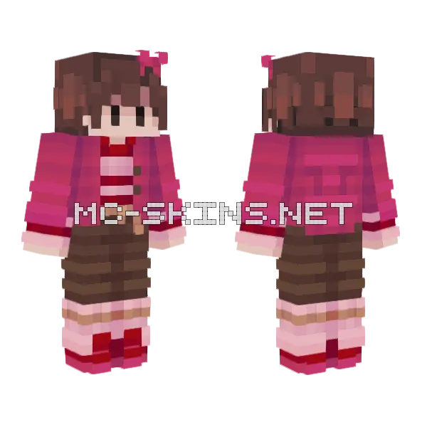 Lantastic Girl Minecraft skin, front and back