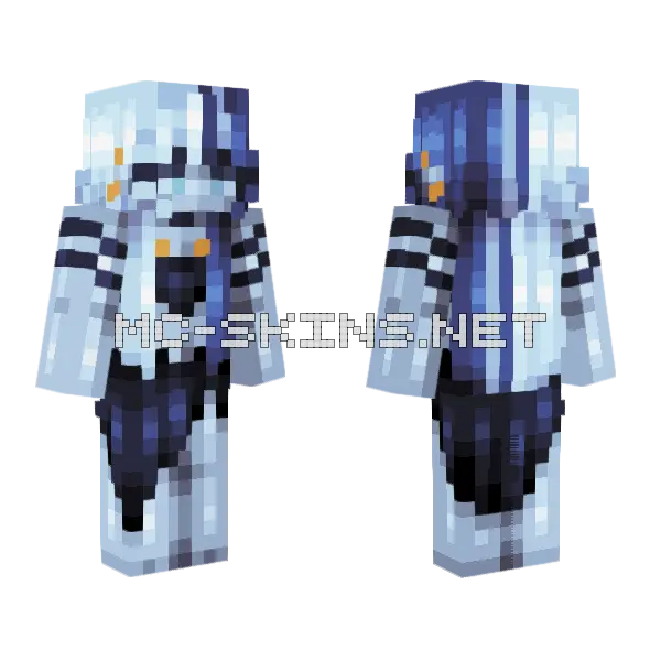 Lapis Lazuli Golem Minecraft skin, front and back