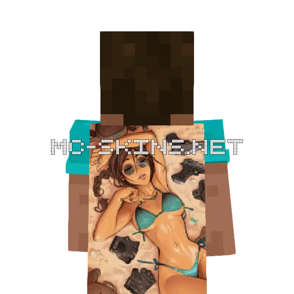Lara Croft Bikini cape, outside and lining