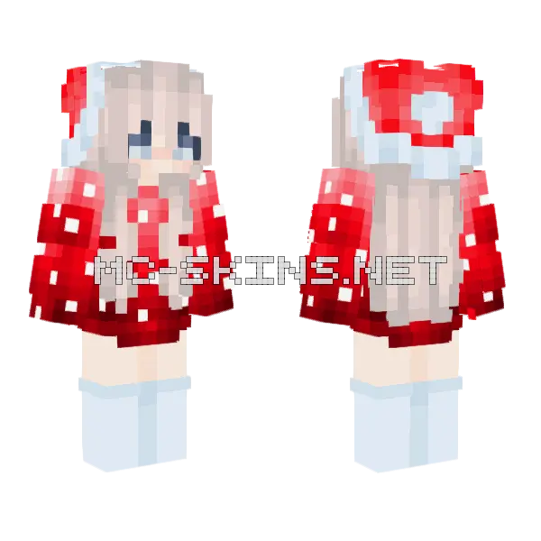Larpo Red Outfit Minecraft skin, front and back