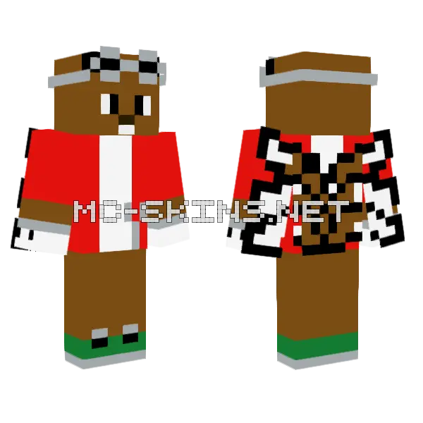 Lash The Nine Tails Squirrel Minecraft skin, front and back
