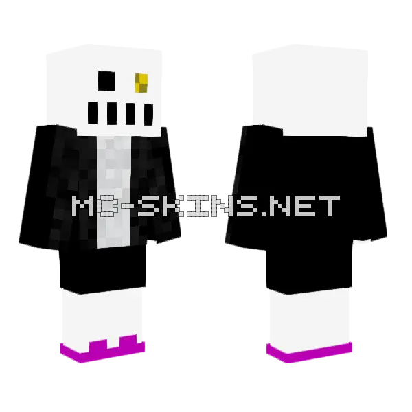 Last Breath Resurrection Sans Remade Minecraft skin, front and back