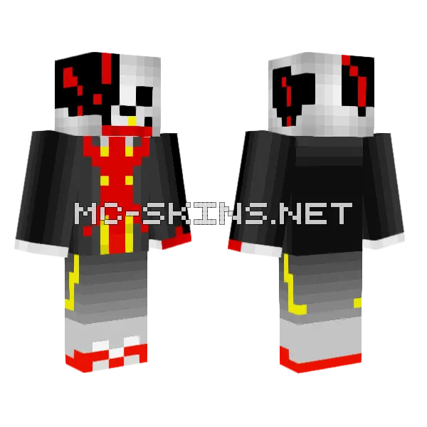 Last Breath Sans Phase 20 Minecraft skin, front and back