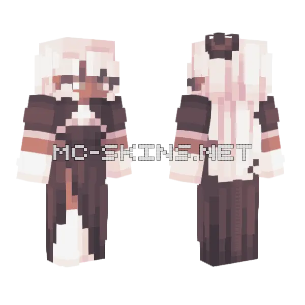 Latte Girl Minecraft skin, front and back