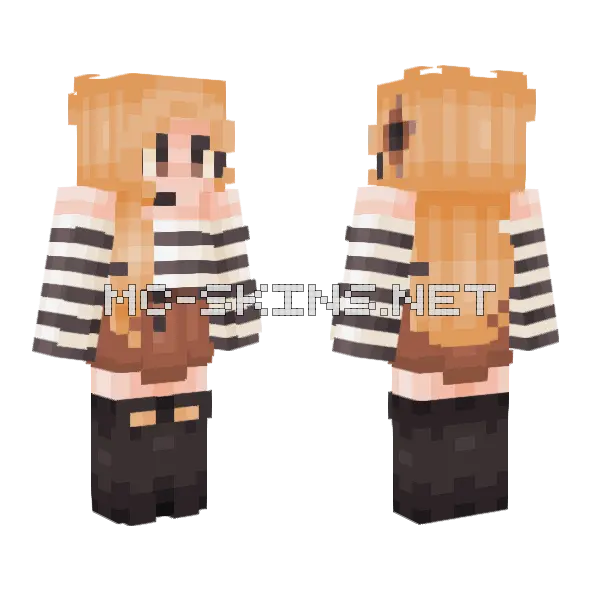 Latte Reshade Minecraft skin, front and back