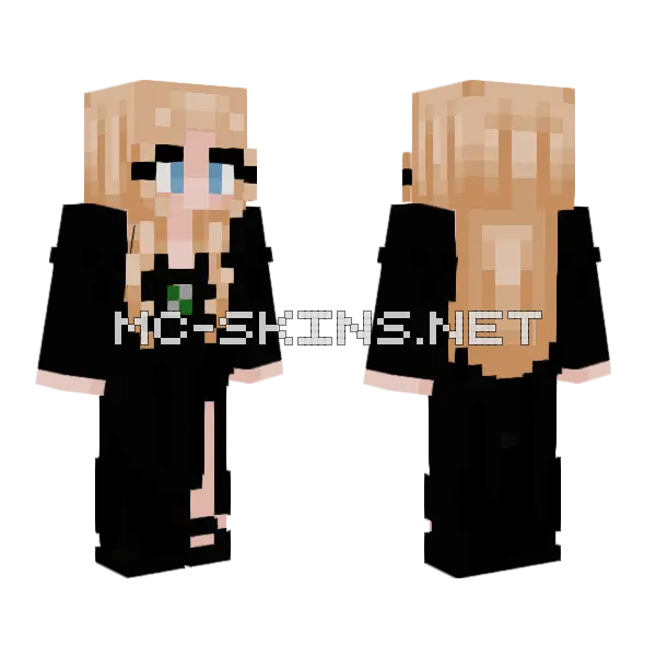Laura Palmer Black Lodge Minecraft skin, front and back