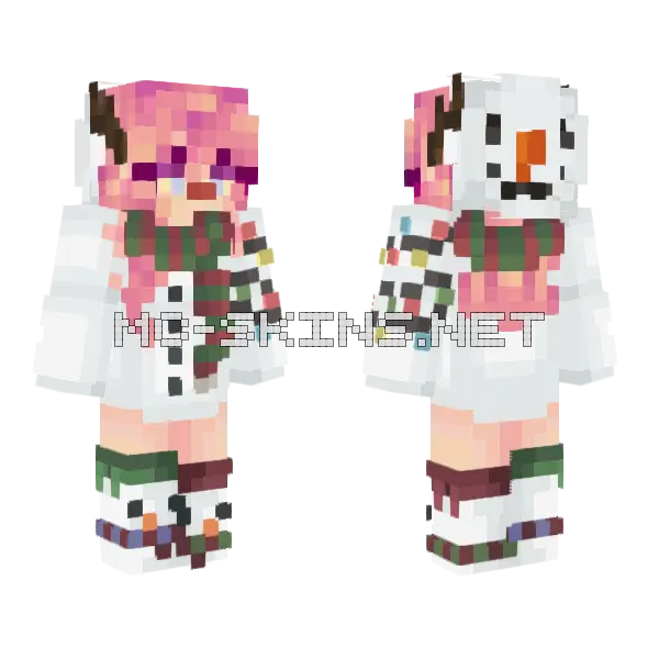 Lauren Muñeco De Nieve Minecraft skin, front and back
