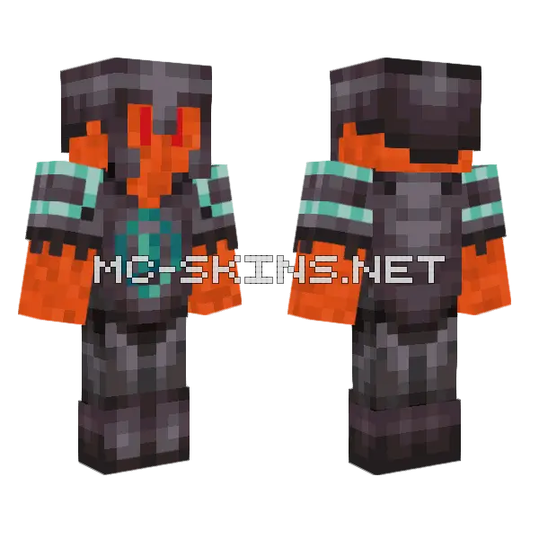 Lava Creature Minecraft skin, front and back
