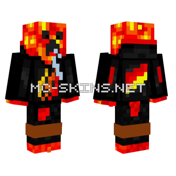 Lava Creeper Skin Minecraft skin, front and back