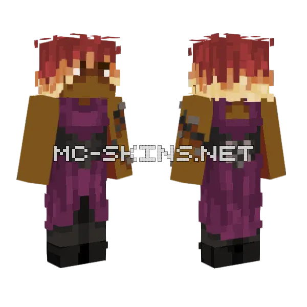 Lava Lady Minecraft skin, front and back
