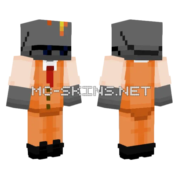 Lava Suit Minecraft skin, front and back