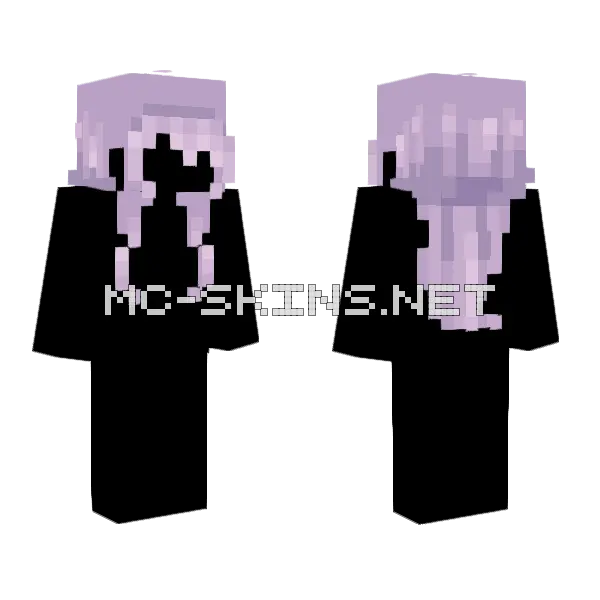 Lavender Breeze Hair Minecraft skin, front and back