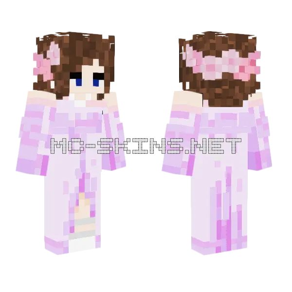 Lavender Girl Minecraft skin, front and back