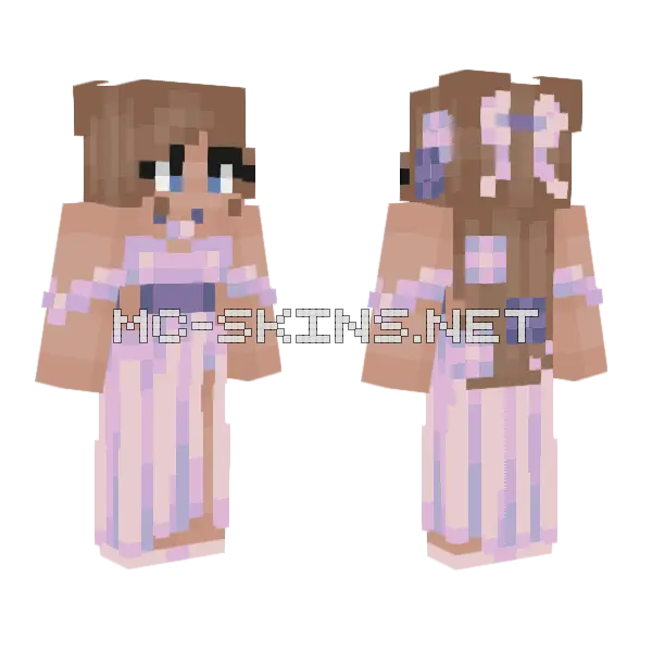 Lavender Gown, front and back
