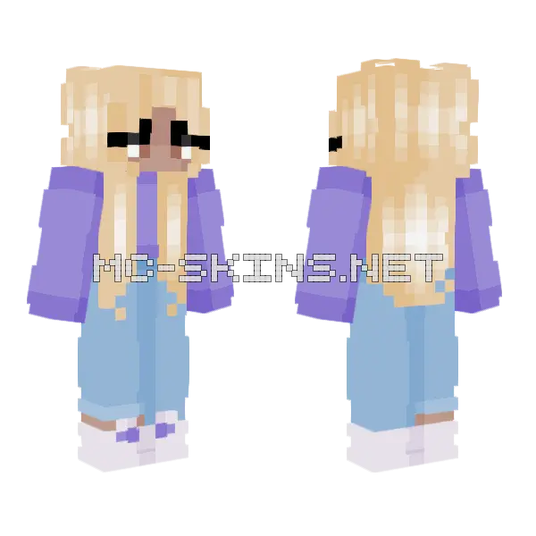 Lavender Lemonade Rce Minecraft skin, front and back